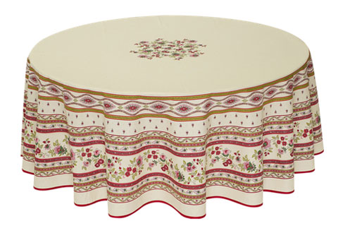 Round Tablecloth coated or cotton Marat d'Avignon Avignon. raw